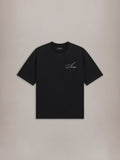 CRYSTAL AMIRI SCRIPT OVERSIZED TEE - Black