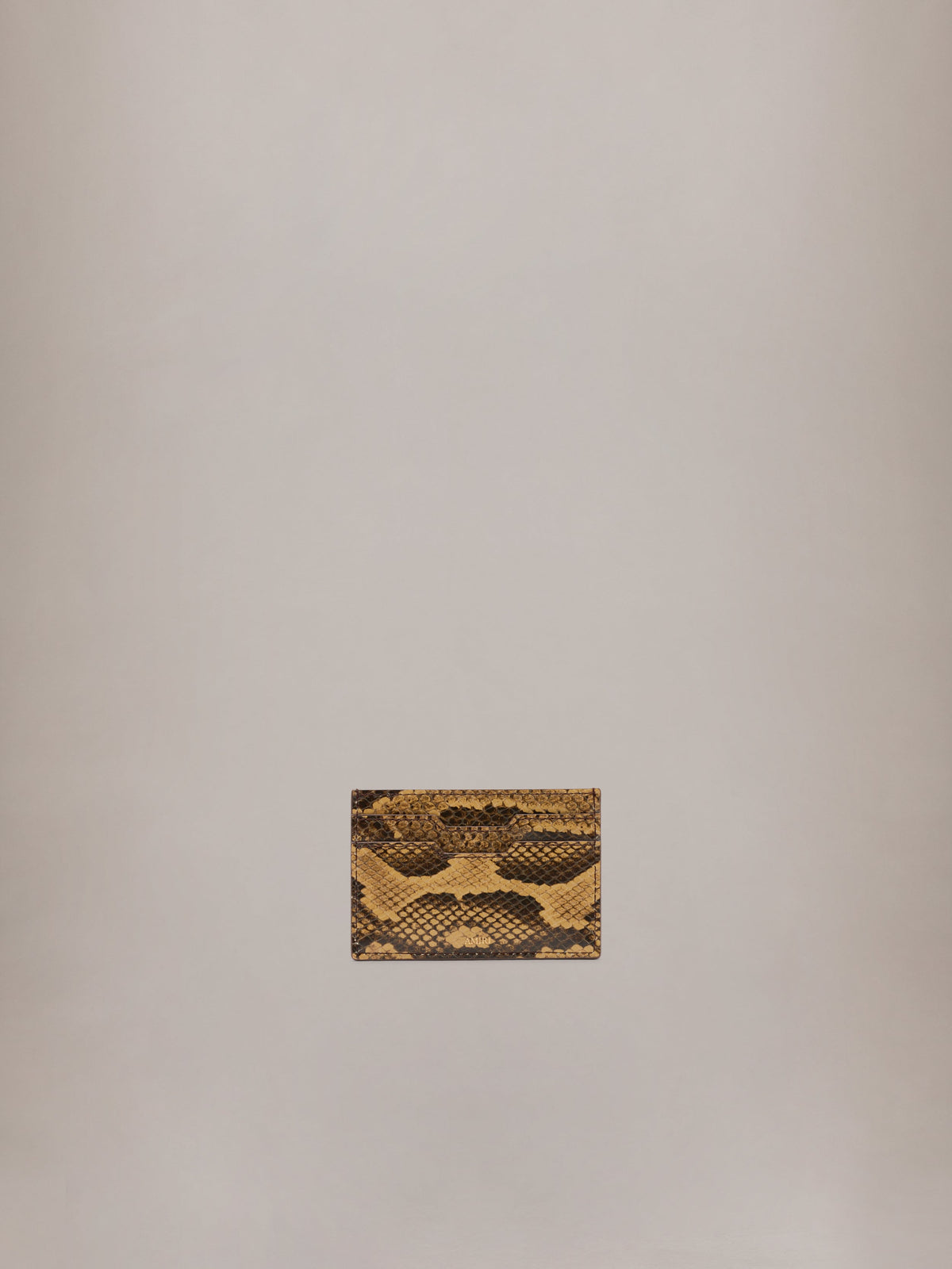 PYTHON EMBOSSED CARD HOLDER - Brown