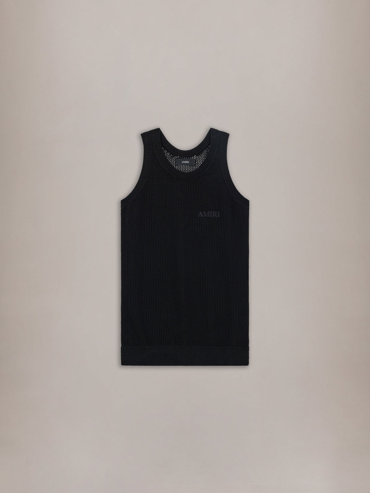 AMIRI KNIT MESH TANK - Black