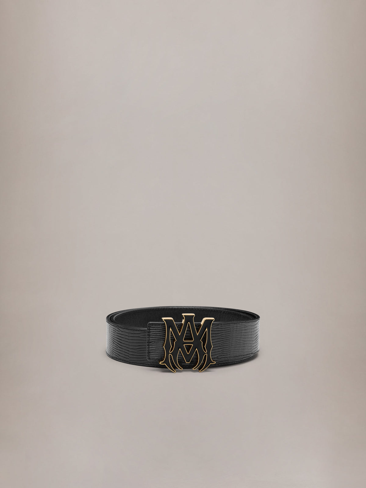 4CM REVERSIBLE MA PYTHON EMBOSSED BELT - Black Nickel