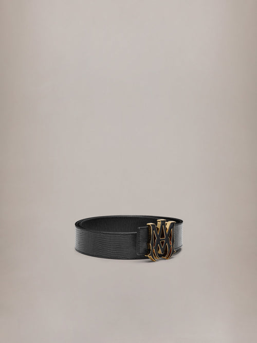 4CM REVERSIBLE MA PYTHON EMBOSSED BELT - Black Nickel