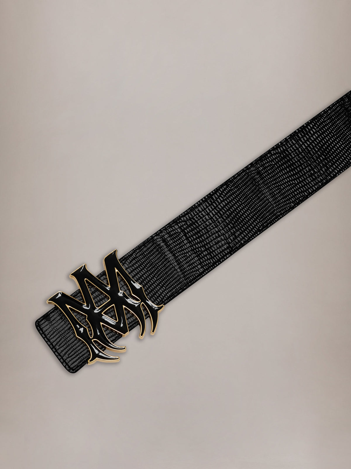 4CM REVERSIBLE MA PYTHON EMBOSSED BELT - Black Nickel