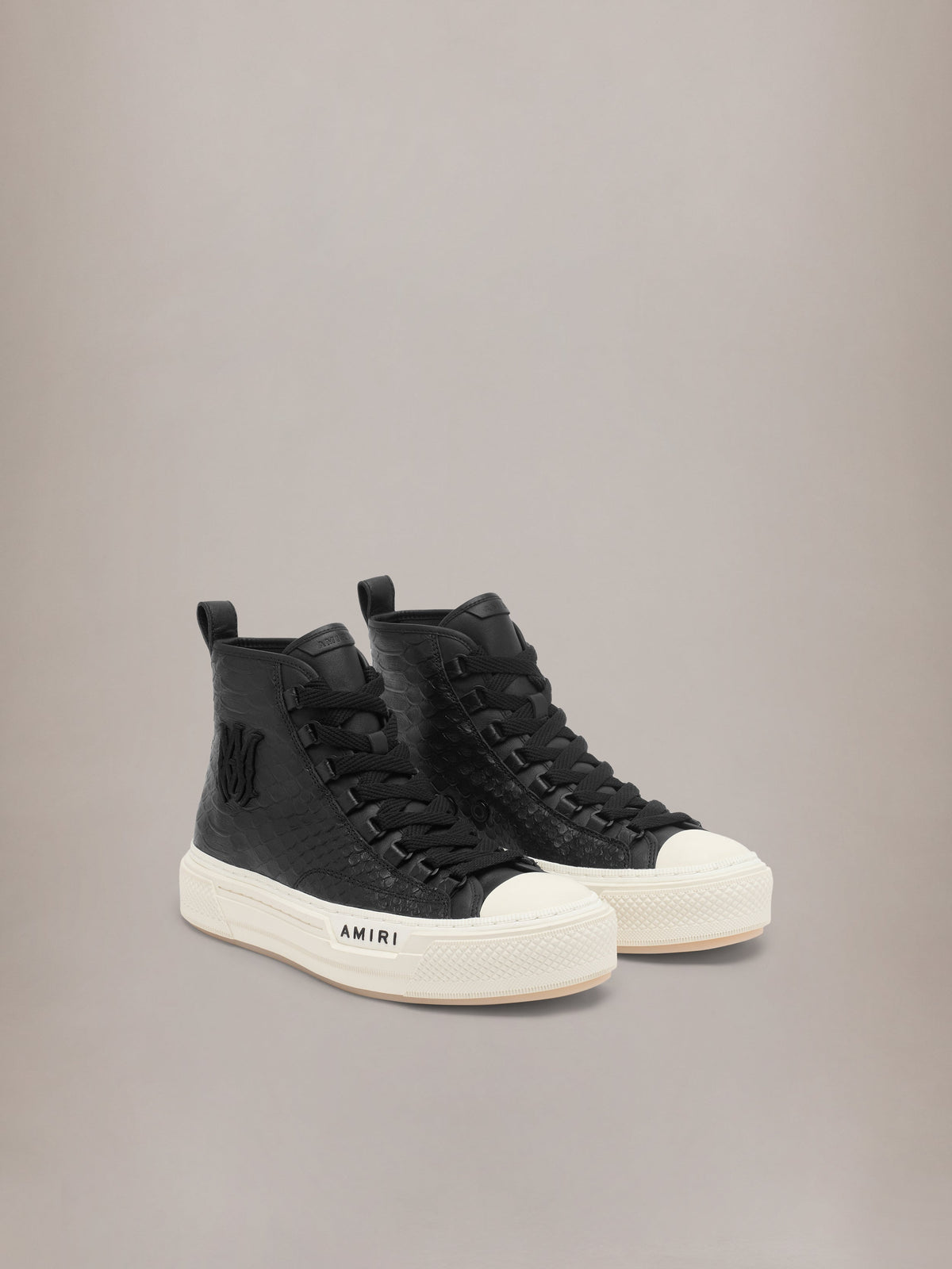 PYTHON EMBOSSED MA COURT HI - Black