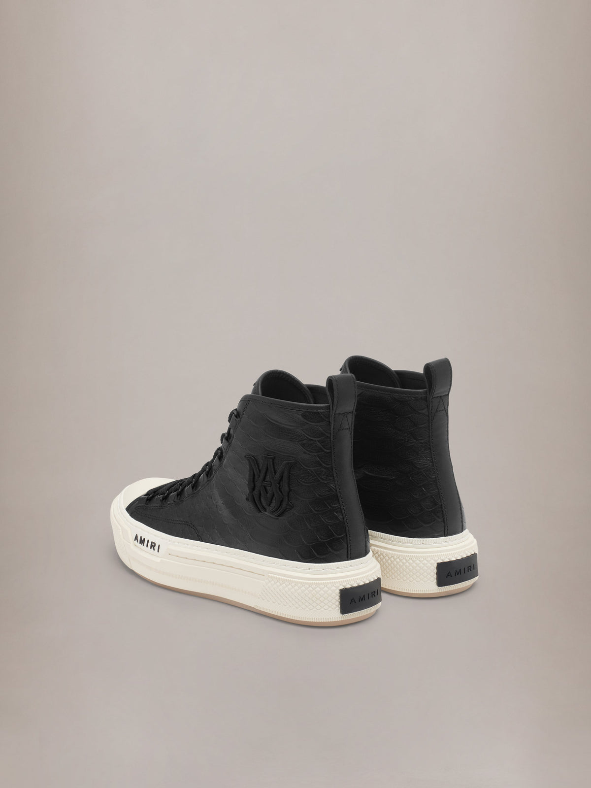 PYTHON EMBOSSED MA COURT HI - Black