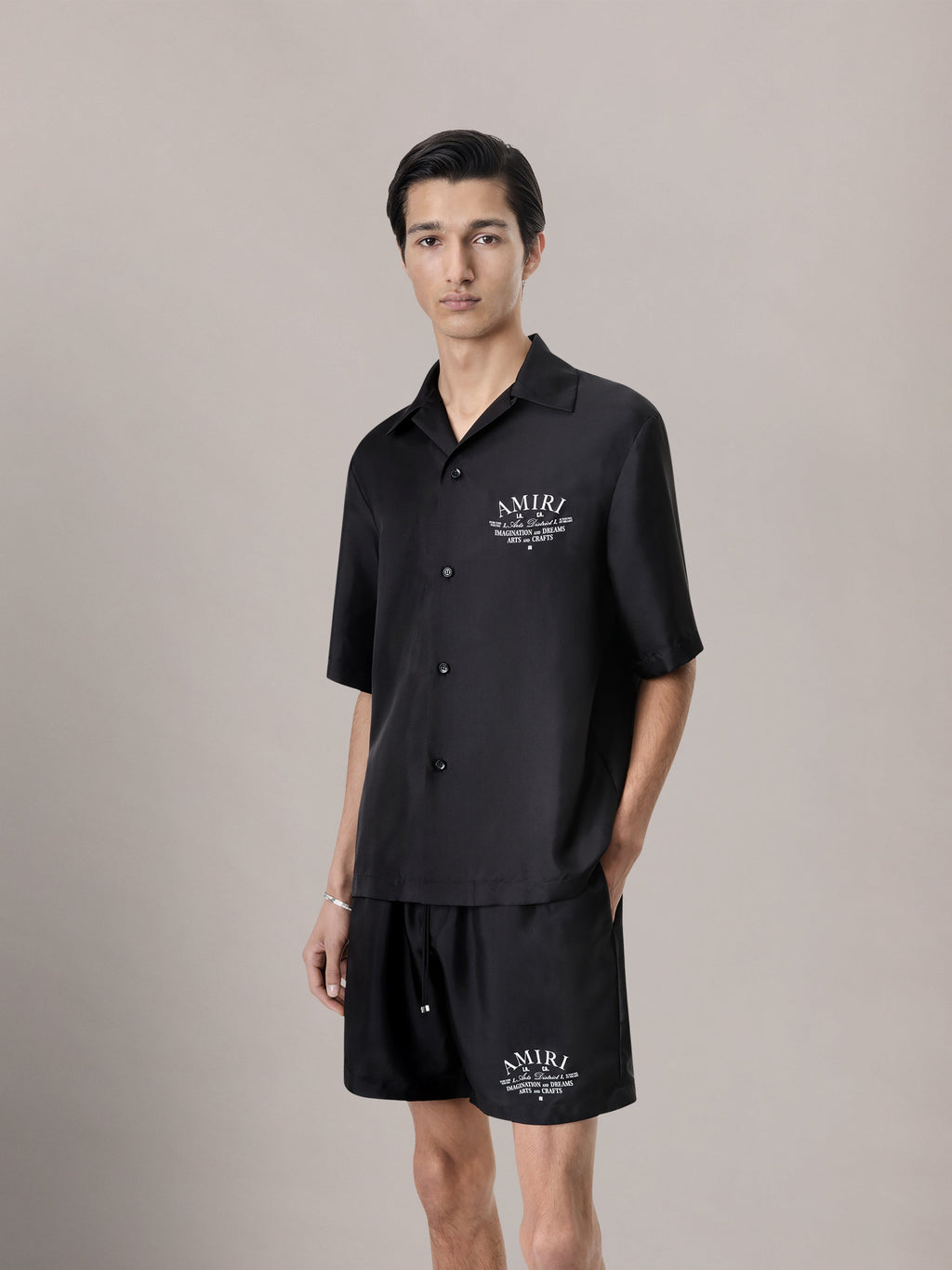 ARTS DISTRICT BOWLING SHIRT - Black