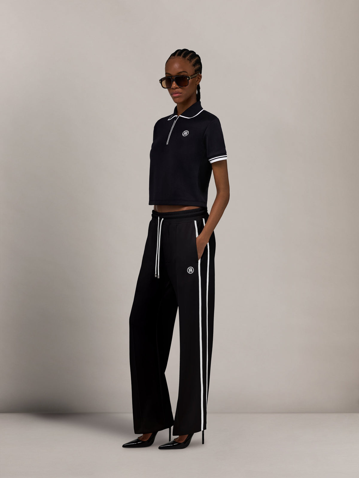 WOMEN - WOMEN'S MA ZIP POLO - Black