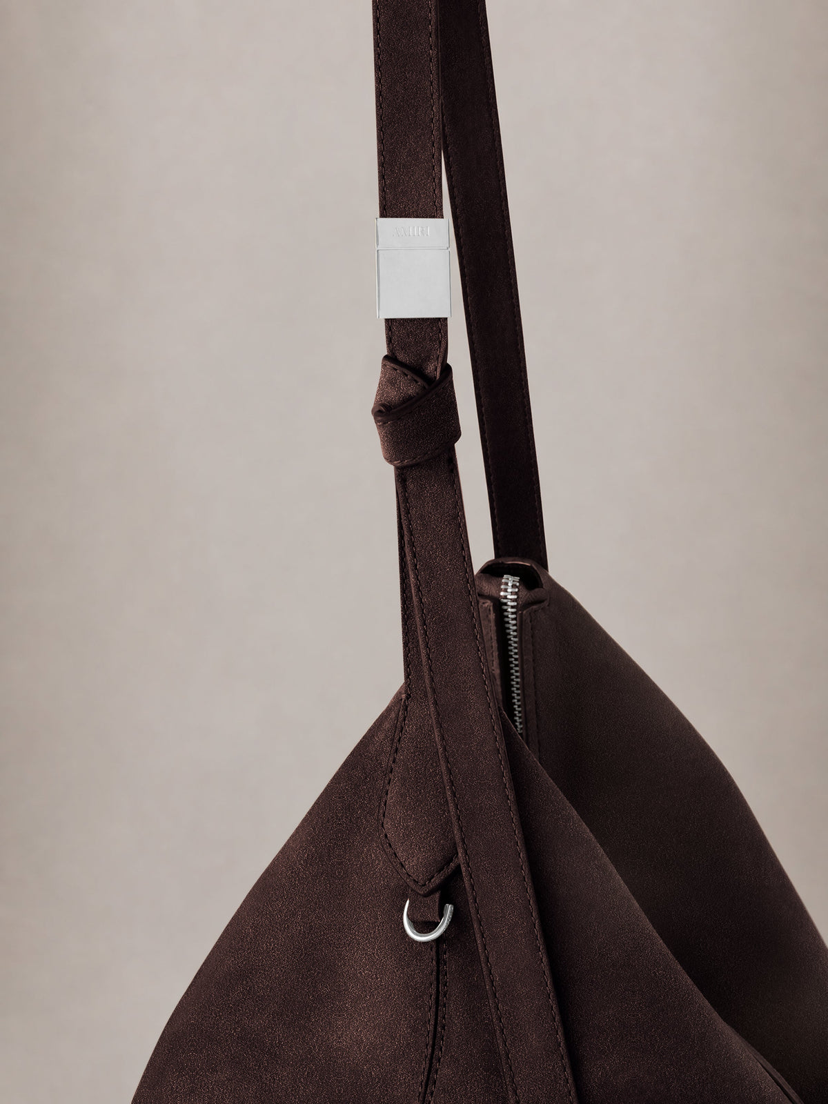 WOMEN - WOMEN'S SUEDE BISCOTTO SHOULDER BAG - Dark Brown