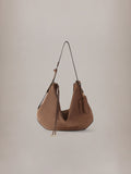 WOMEN - WOMEN'S SUEDE BISCOTTO SHOULDER BAG - Brown