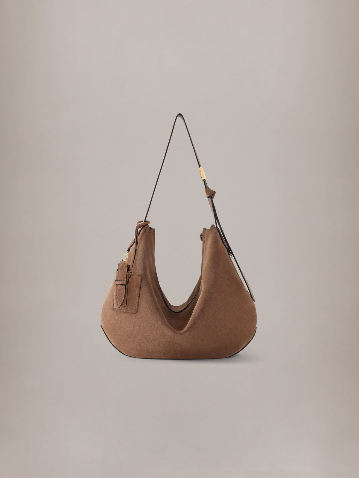 WOMEN - WOMEN'S SUEDE BISCOTTO SHOULDER BAG - Brown
