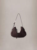 WOMEN - WOMEN'S SUEDE BABY BISCOTTO BAG - Dark Brown