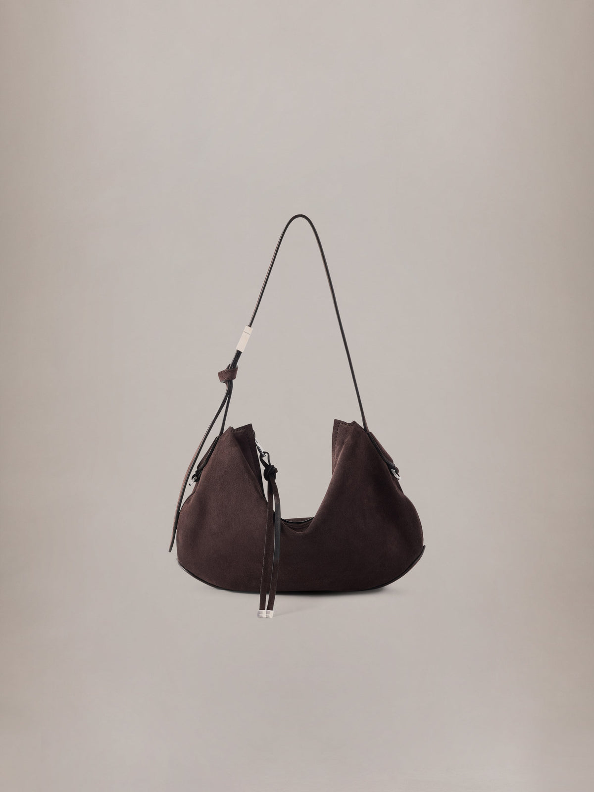 WOMEN - WOMEN'S SUEDE BABY BISCOTTO BAG - Dark Brown