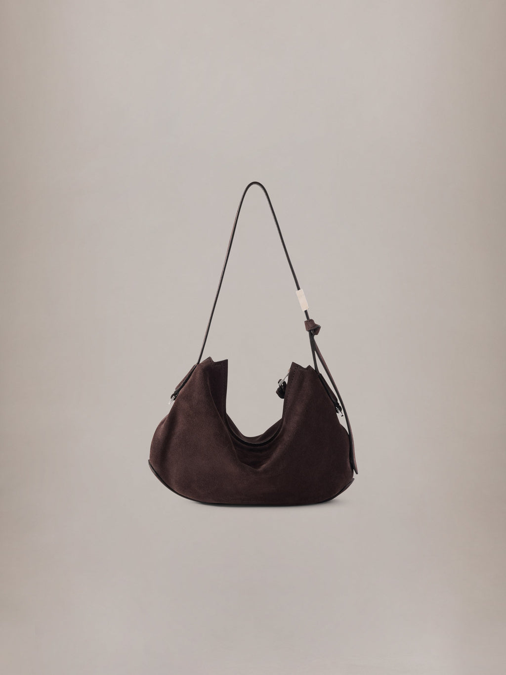 WOMEN - WOMEN'S SUEDE BABY BISCOTTO BAG - Dark Brown