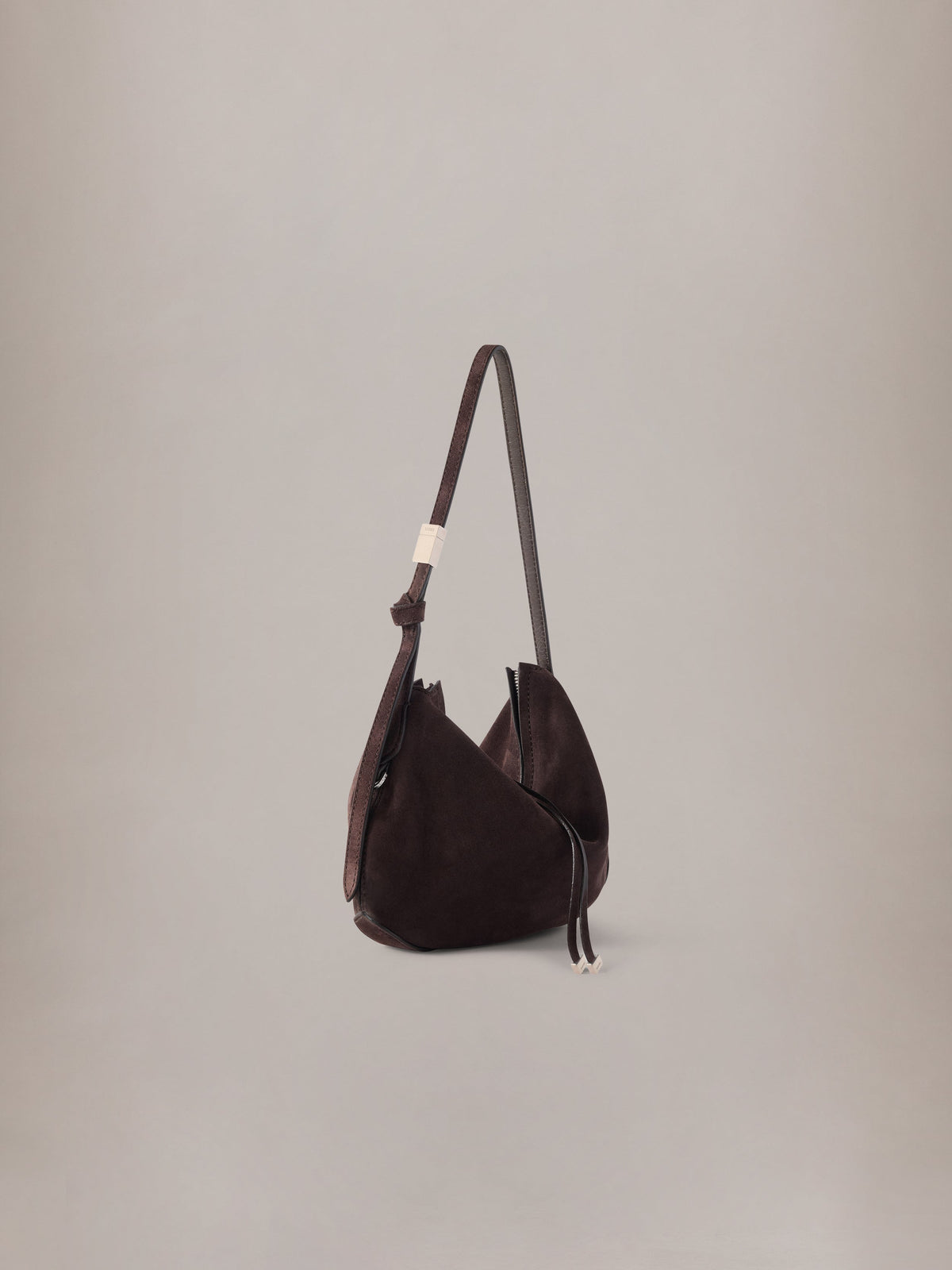 WOMEN - WOMEN'S SUEDE BABY BISCOTTO BAG - Dark Brown