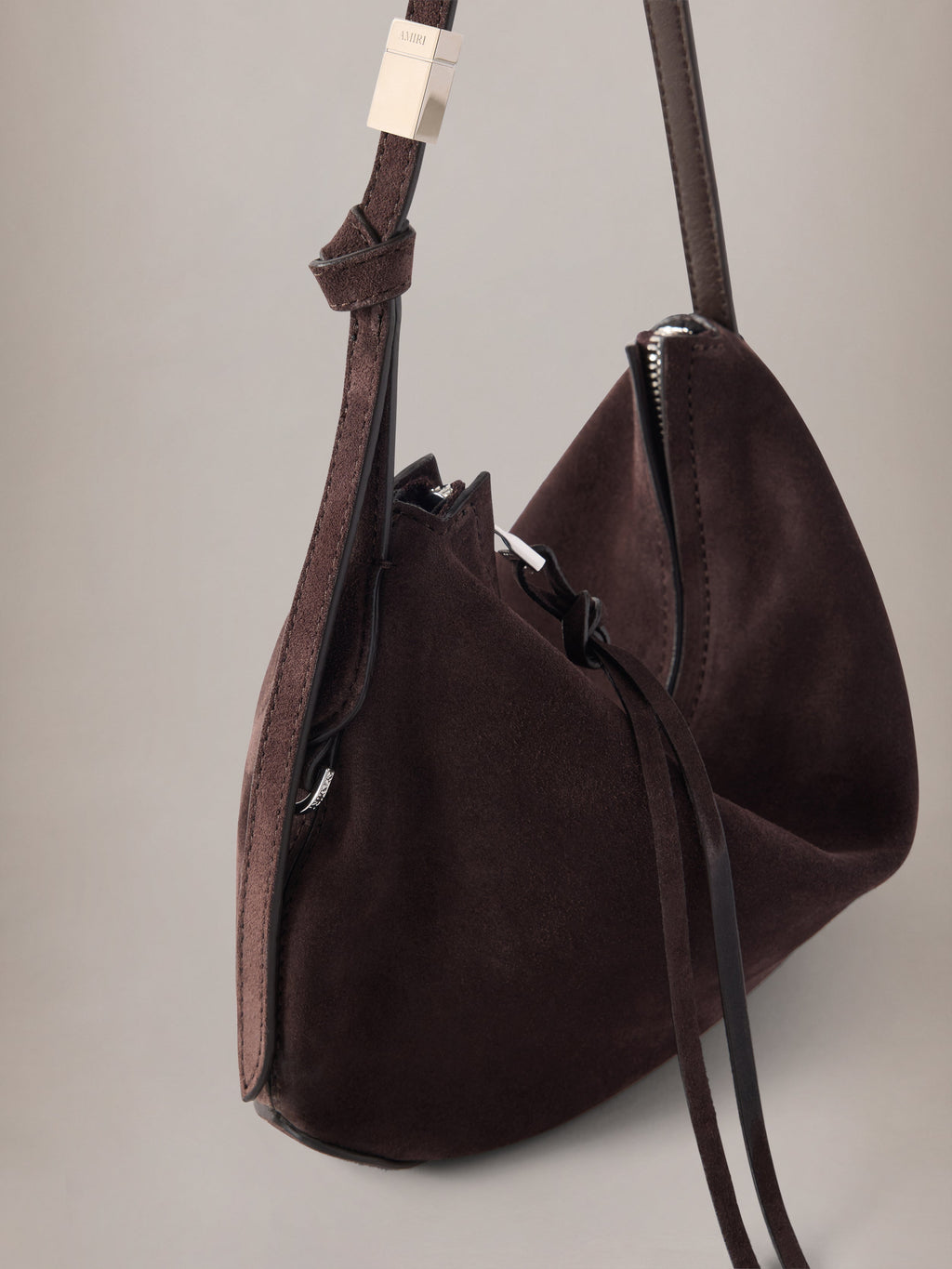 WOMEN - WOMEN'S SUEDE BABY BISCOTTO BAG - Dark Brown
