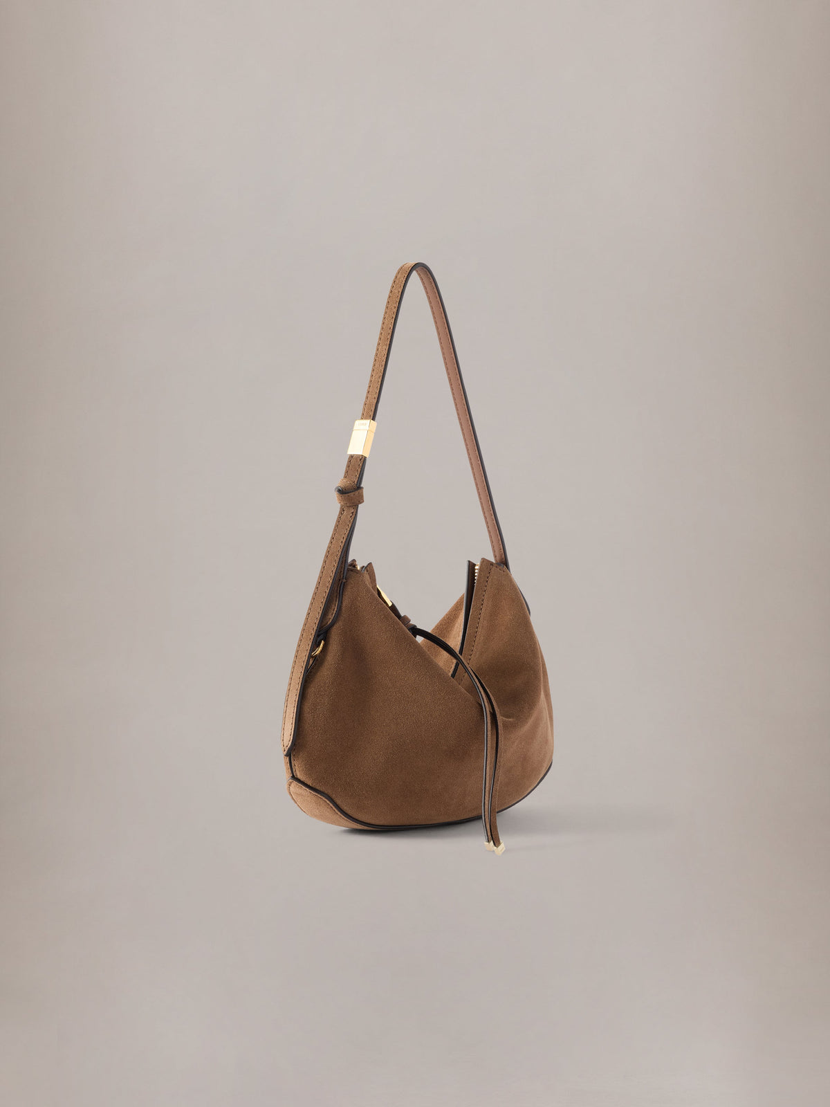 WOMEN - WOMEN'S SUEDE BABY BISCOTTO BAG - Brown