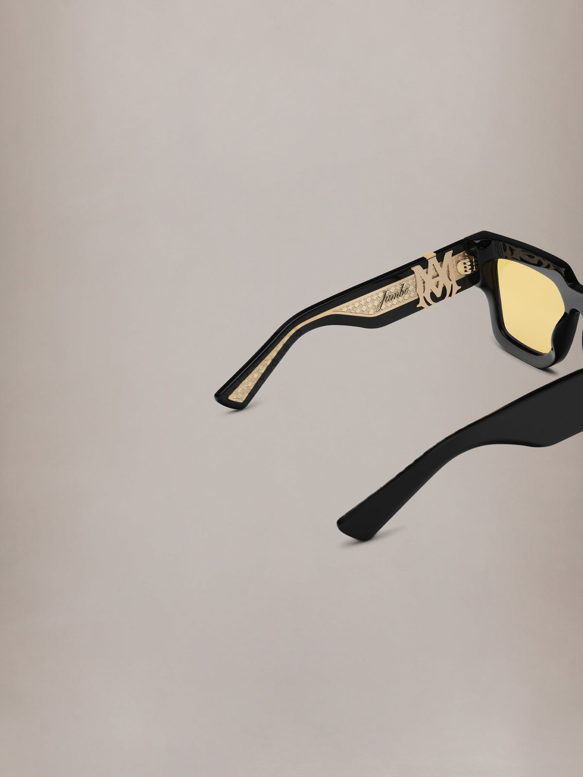 JUMBO SUNGLASSES - Black Yellow