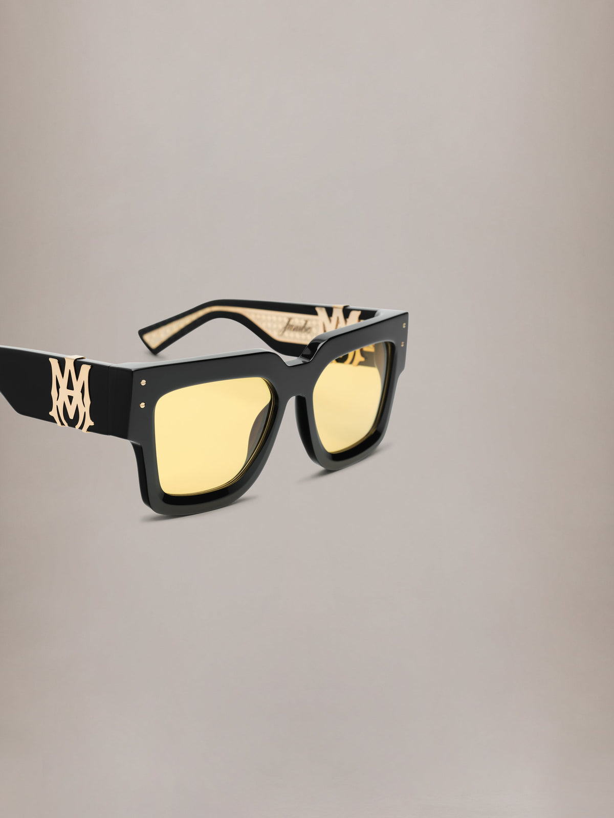 JUMBO SUNGLASSES - Black Yellow