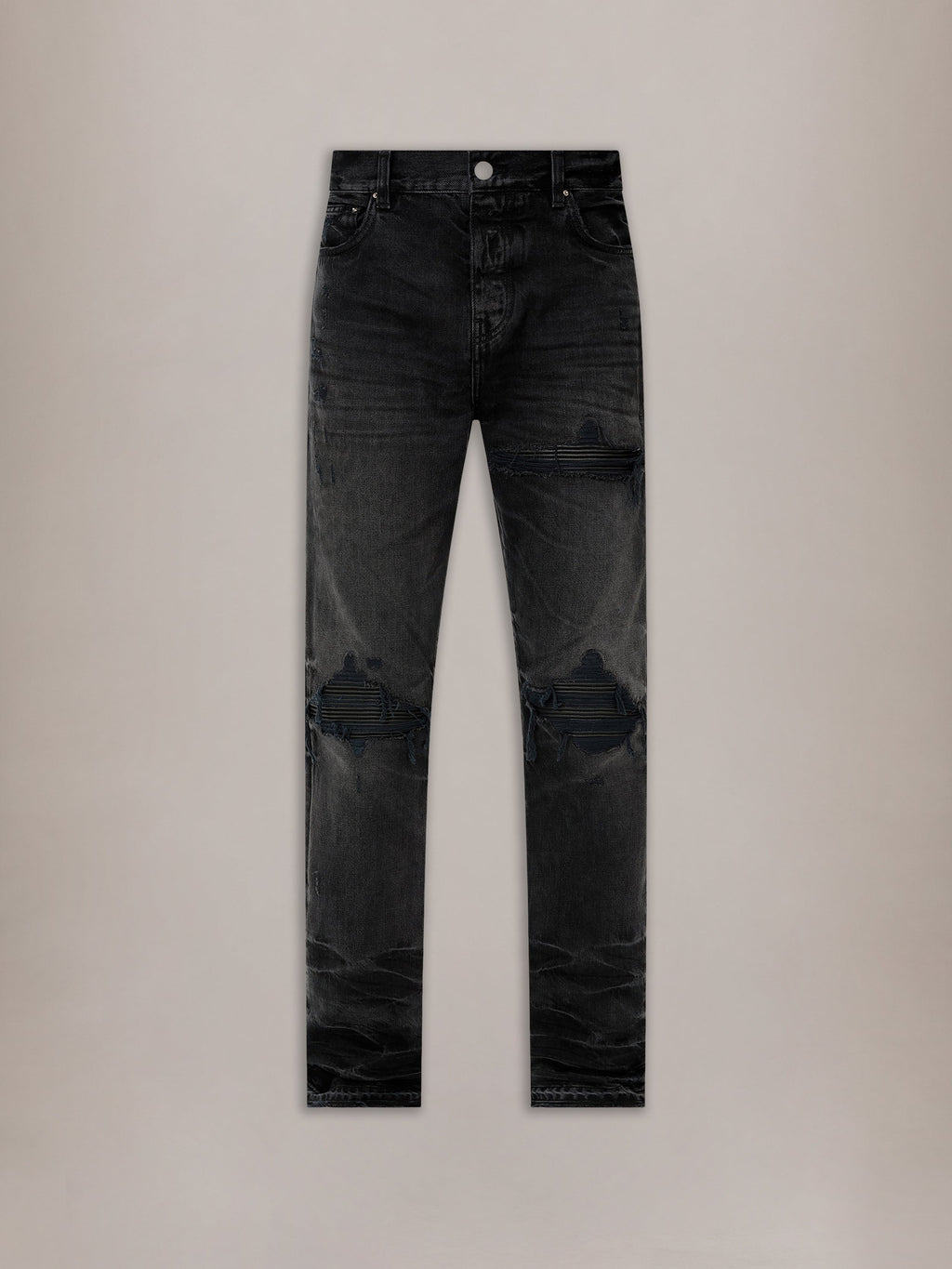 LEATHER STRAIGHT MX1 JEAN - Vintage Black