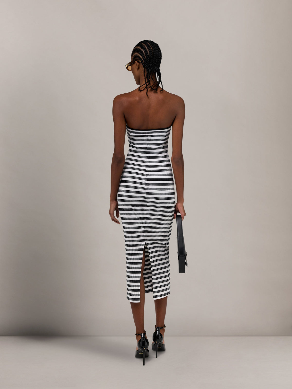 WOMEN - WOMEN'S MA STRIPED MAXI DRESS - White