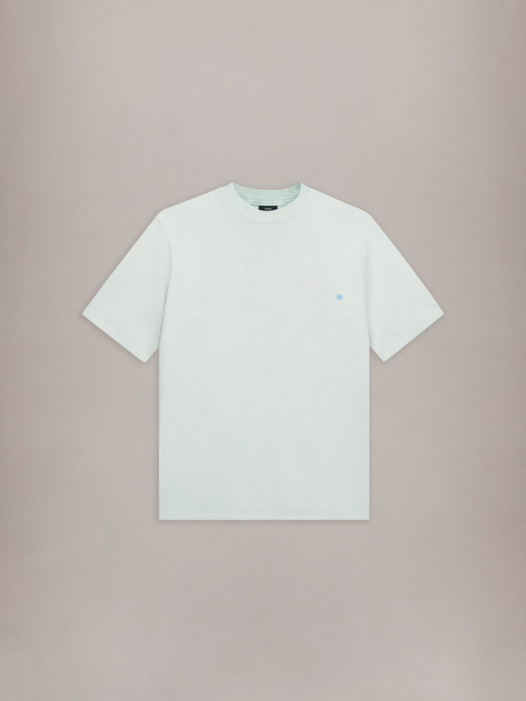 AMIRI QUALITY GOODS LABEL TEE - Powder Teal
