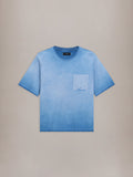 FADED POCKET BOX TEE - Sapphire