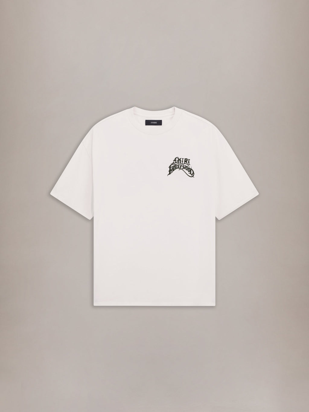 AMIRI HOLLYWOOD LIGHTWEIGHT JERSEY SKATE TEE - Ivory