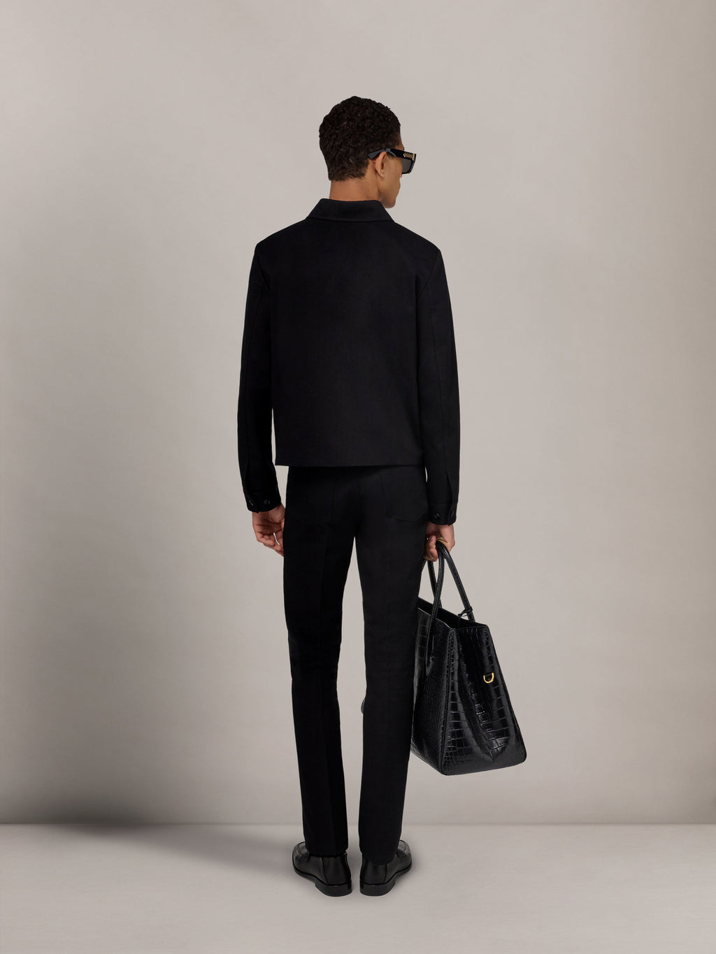 TWILL BOOTCUT PANT - Black