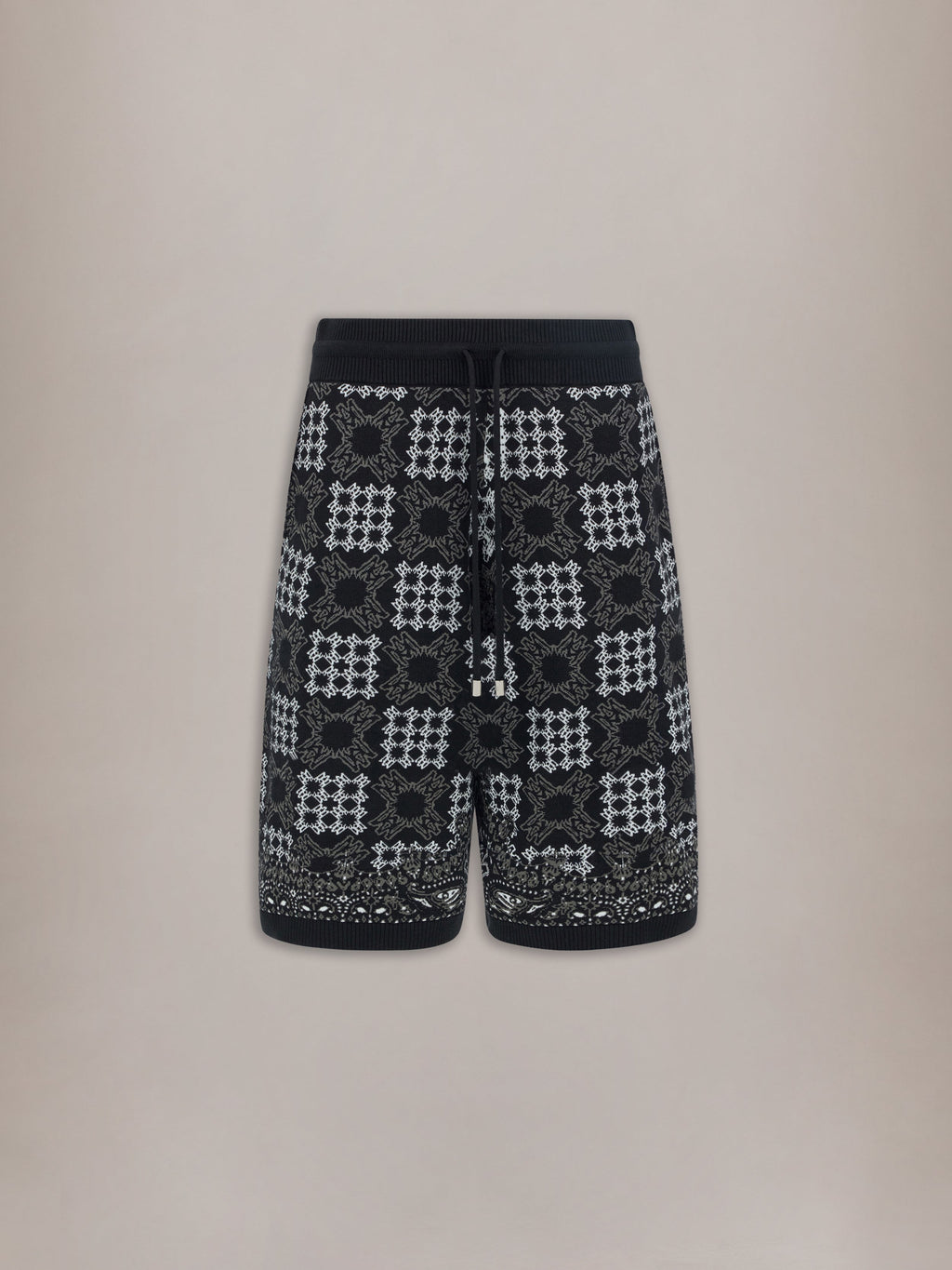 MA QUAD CHECK MESH KNIT SHORT - Black