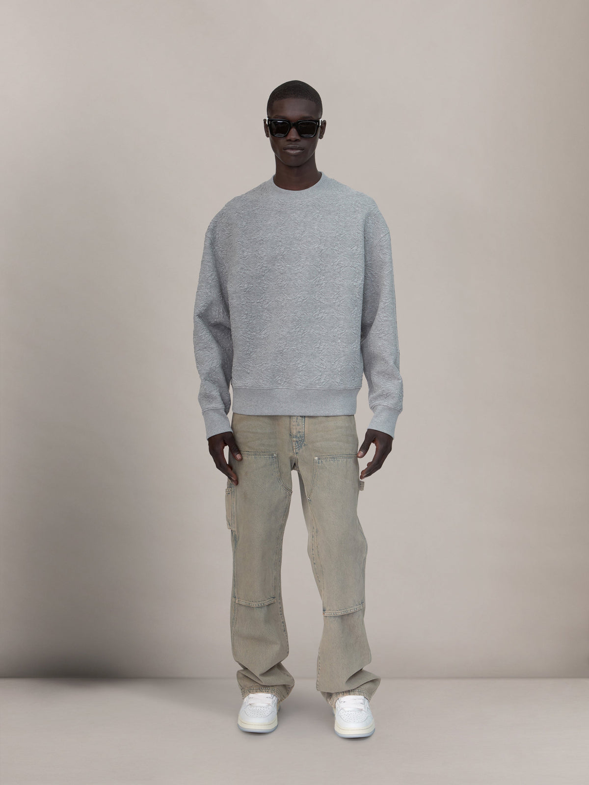 MA QUAD OVERSIZED CREW - STONE