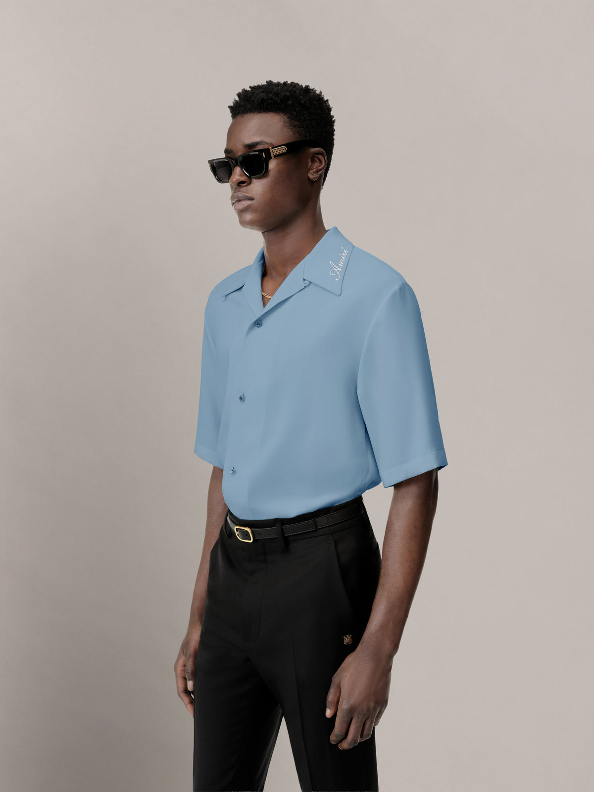 AMIRI CAMP SHIRT - Ashley Blue