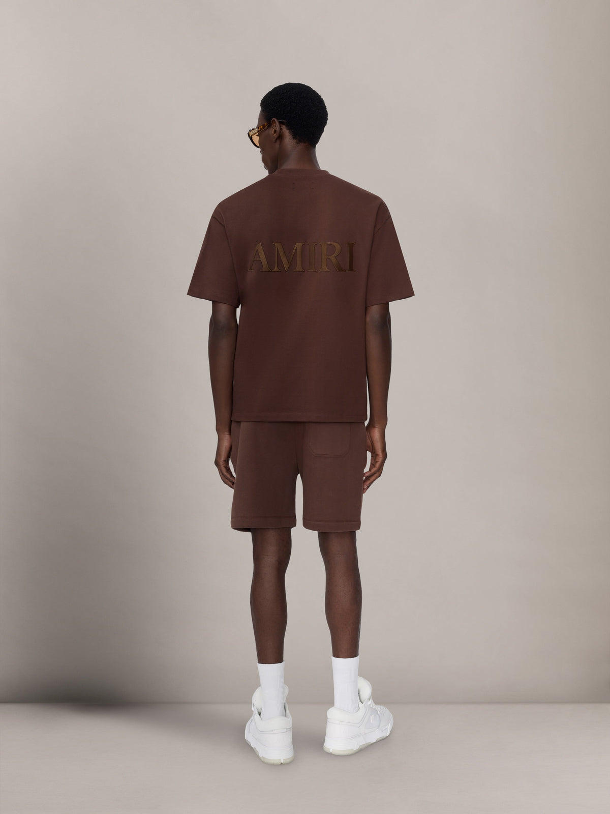 AMIRI EMBROIDERED SHORT - WALNUT BROWN