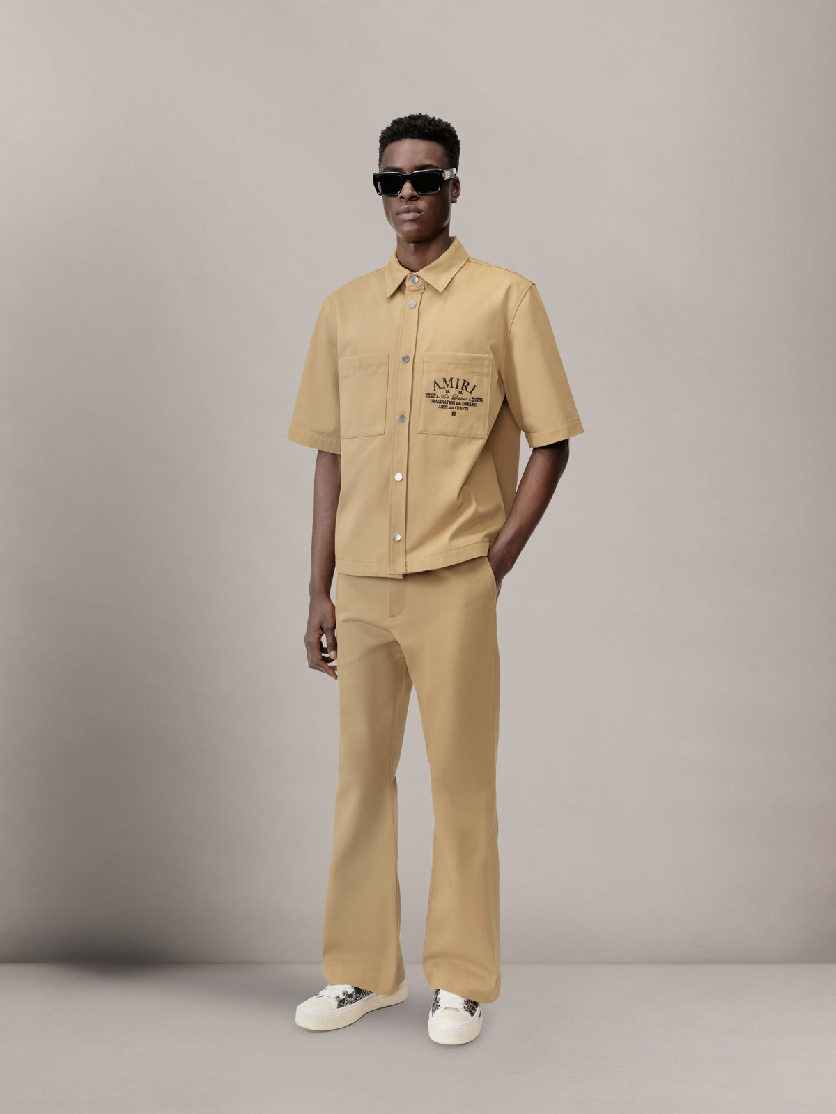 AMIRI ARTS DISTRICT CAMP SHIRT - SEPIA TINT