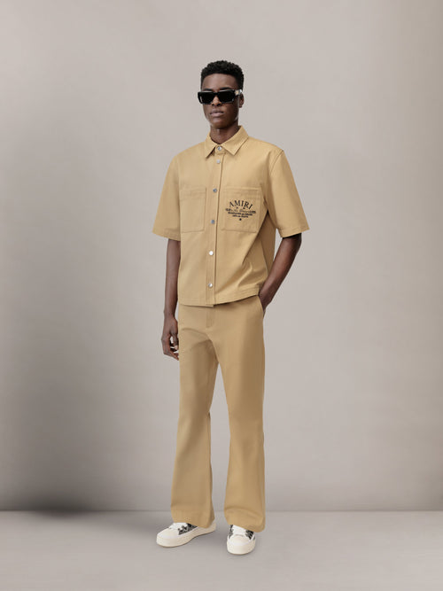 AMIRI ARTS DISTRICT CAMP SHIRT - SEPIA TINT
