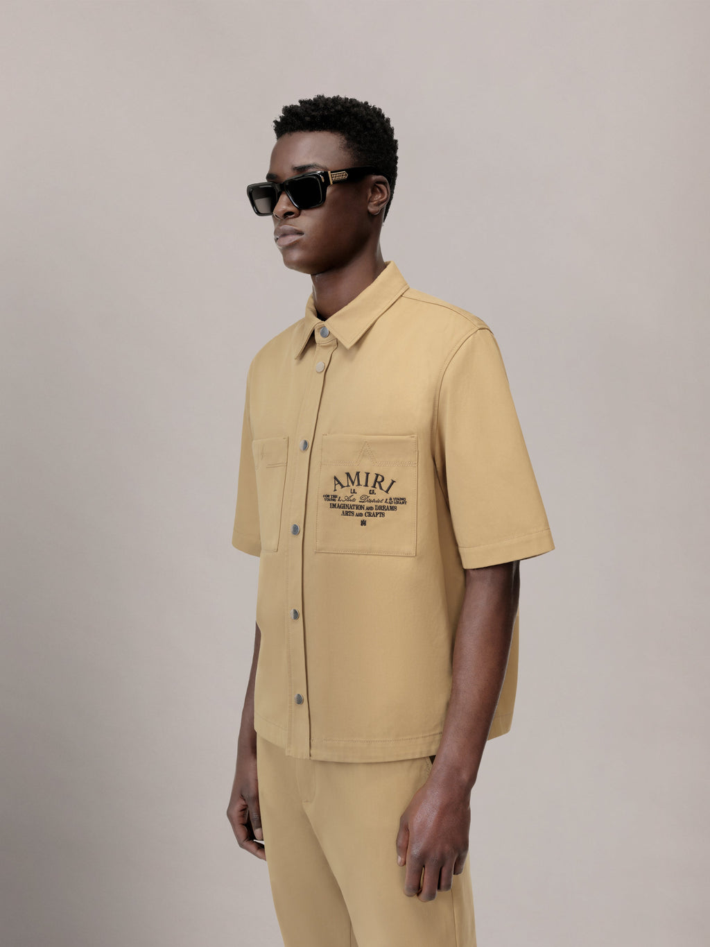 AMIRI ARTS DISTRICT CAMP SHIRT - SEPIA TINT