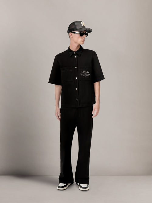 AMIRI ARTS DISTRICT CAMP SHIRT - BLACK