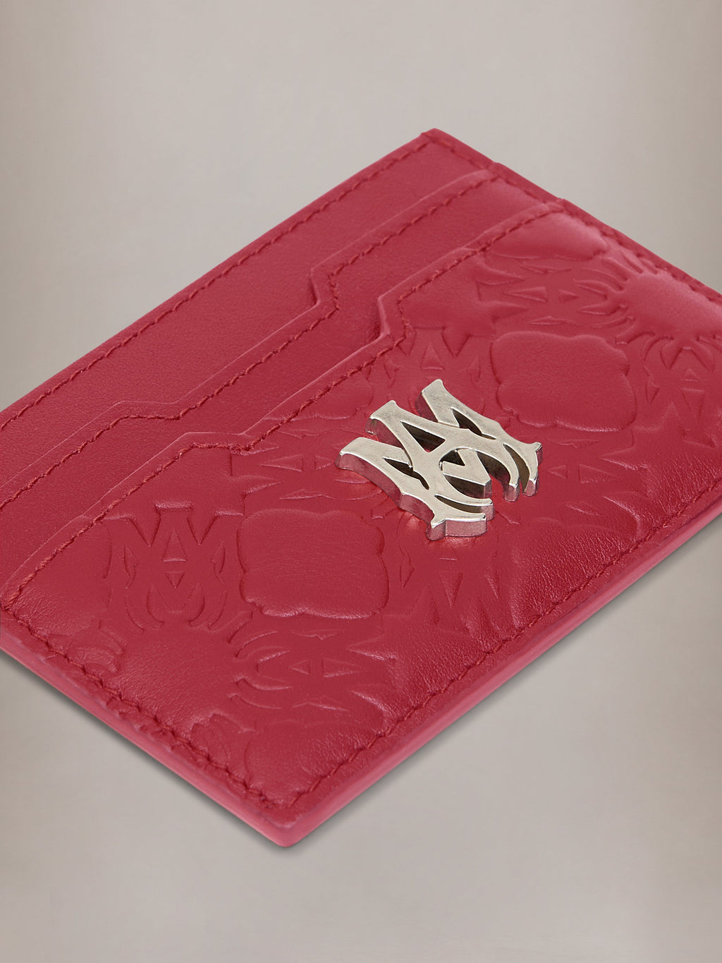 MA QUAD LEATHER CARD HOLDER - Red Rose