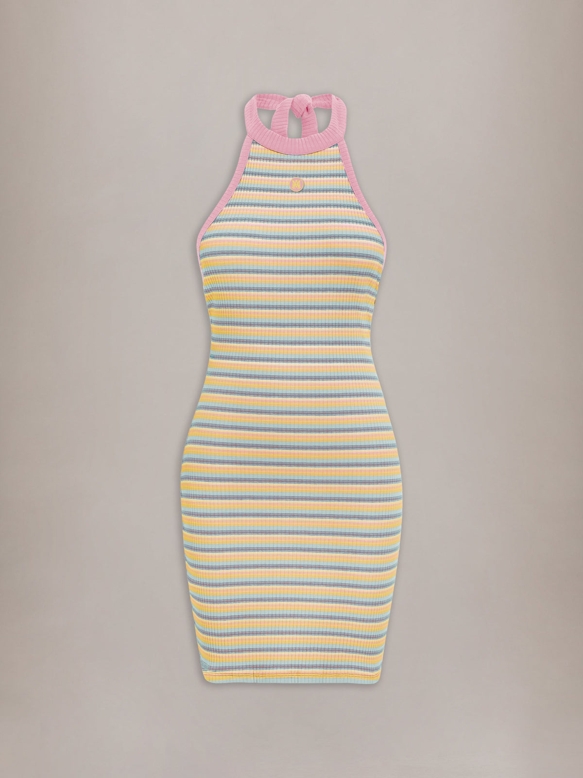 WOMEN - WOMEN'S MA STRIPED HALTER MINI DRESS - Multi