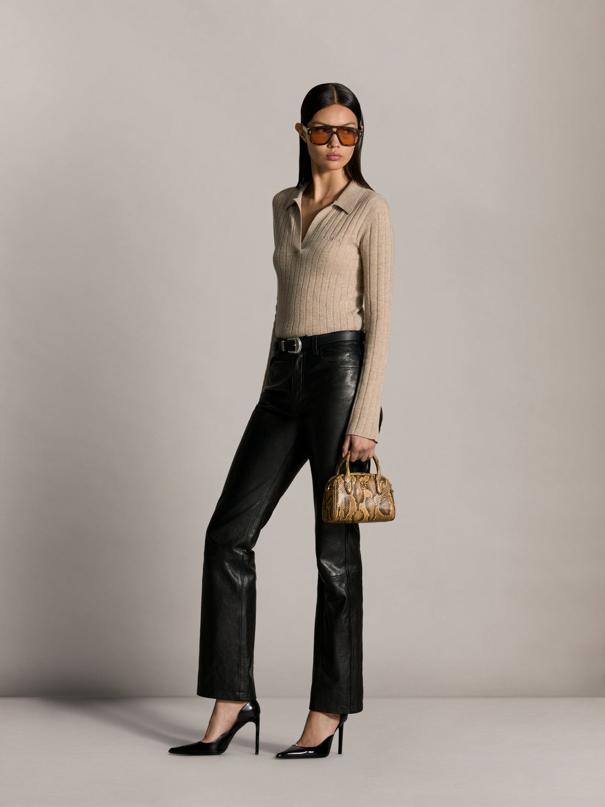 WOMEN - WOMEN'S AMIRI SOFT RIB KNIT POLO - Fossil