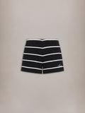 WOMEN - WOMEN'S STRIPED SWEATSHORT - Black