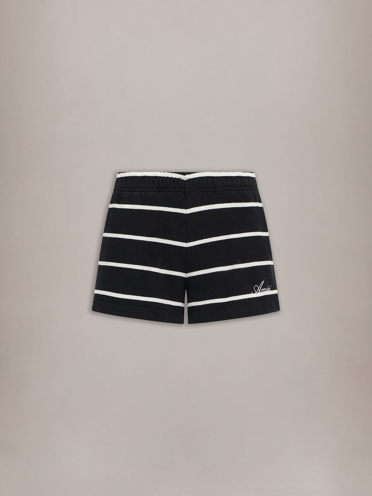 WOMEN - WOMEN'S STRIPED SWEATSHORT - Black