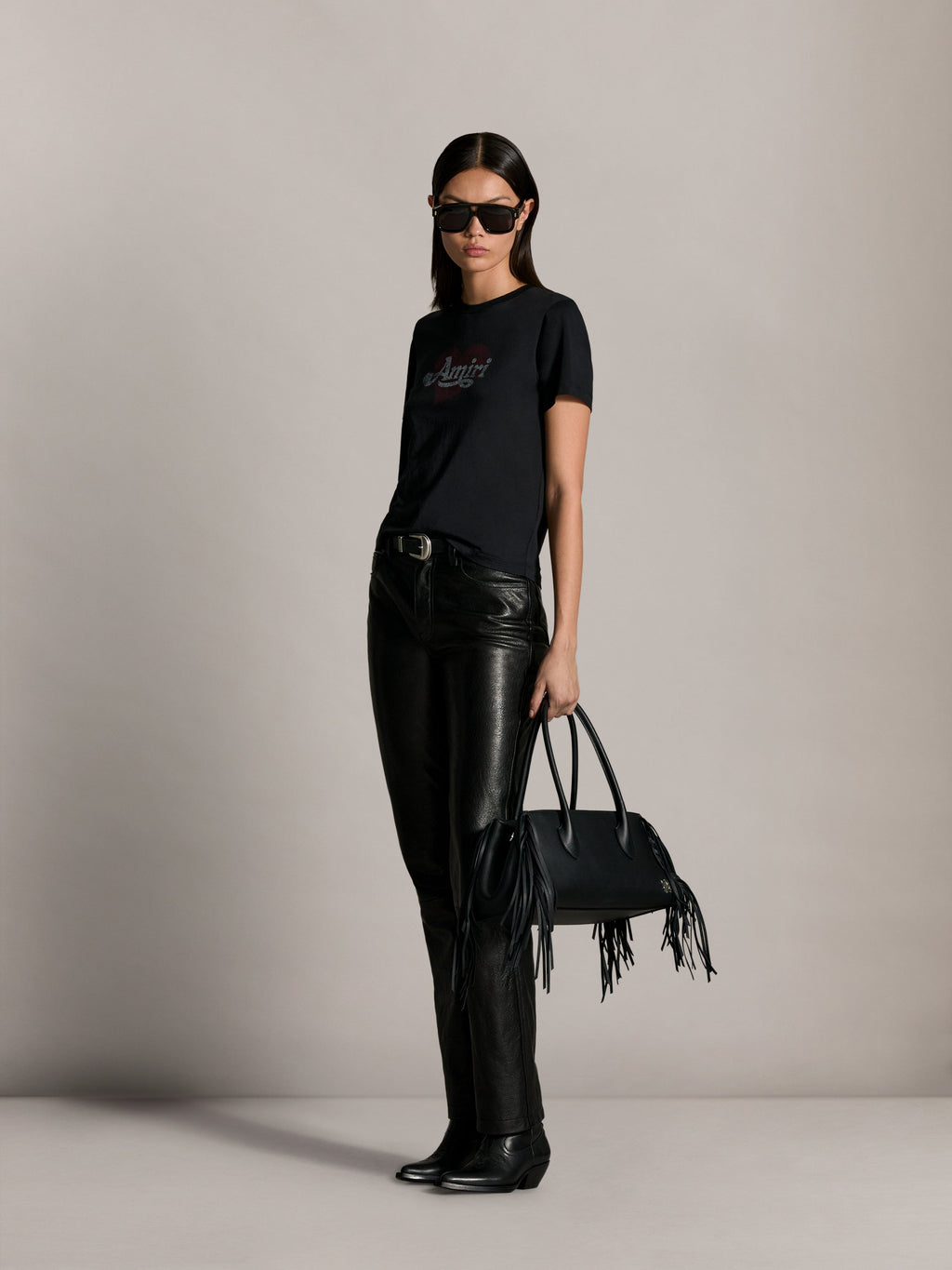 WOMEN - WOMEN'S AMIRI HEART TEE - Black