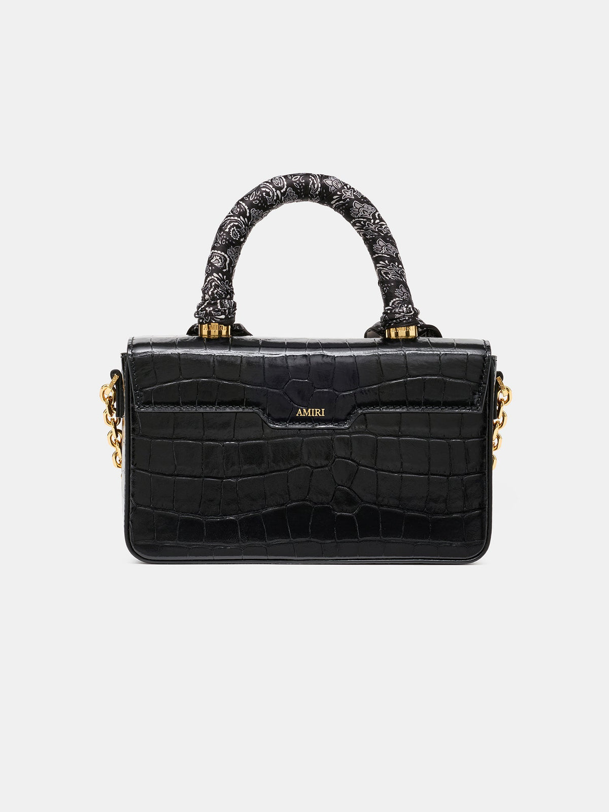 WOMEN - WOMEN'S CROC EMBOSSED LONG MA BAG - BLACK