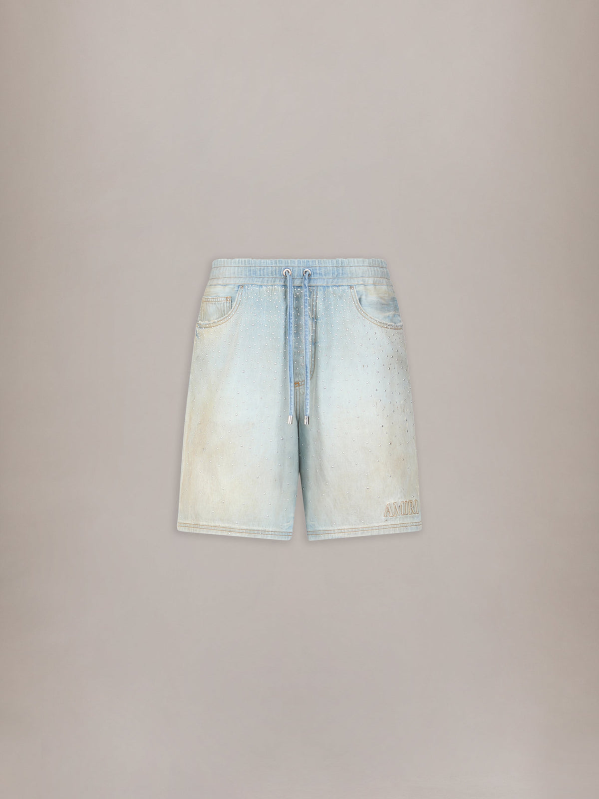 CRYSTALS DENIM SHORTS - Perfect Antique Indigo