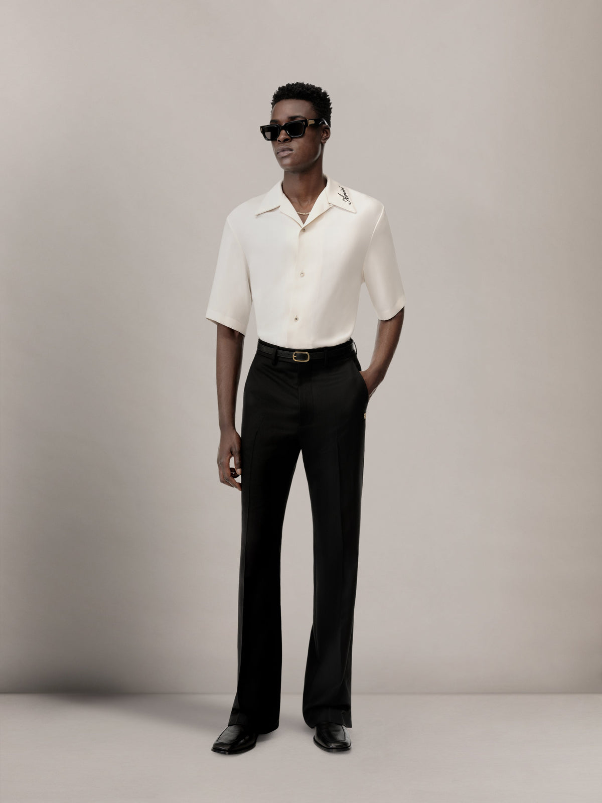 AMIRI CAMP SHIRT - Alabaster