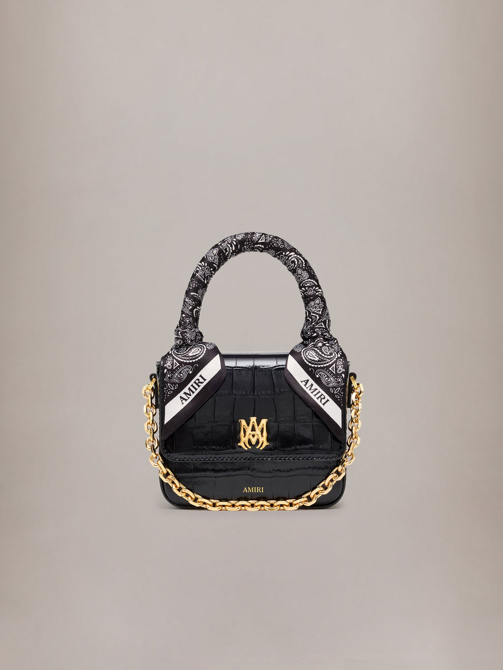 WOMEN - WOMEN'S CROC EMBOSSED MICRO MA BAG - BLACK