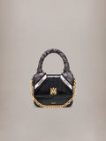 WOMEN - WOMEN'S CROC EMBOSSED MICRO MA BAG - BLACK