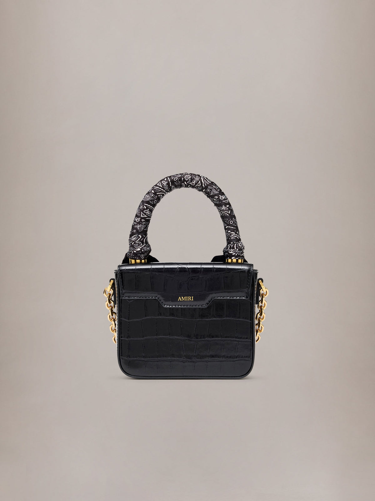 WOMEN - WOMEN'S CROC EMBOSSED MICRO MA BAG - BLACK