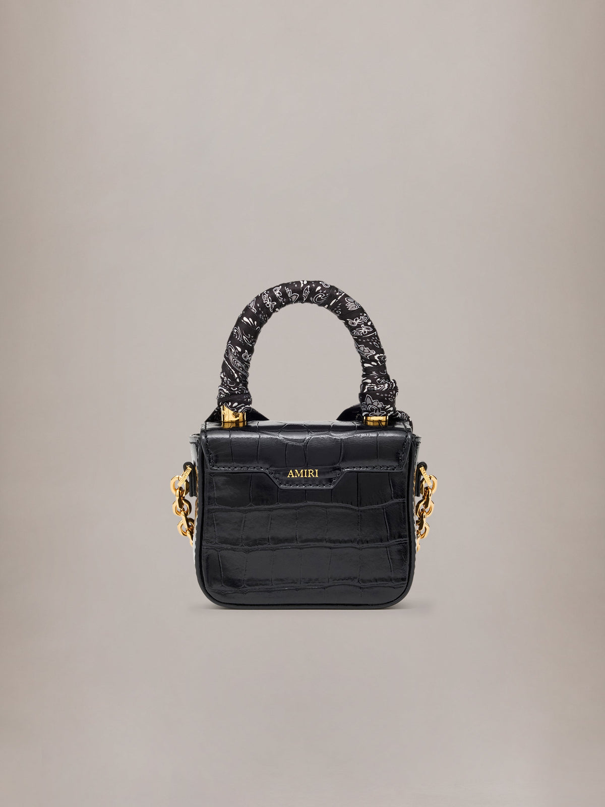 WOMEN - WOMEN'S CROC EMOSSED NANO MA BAG - BLACK