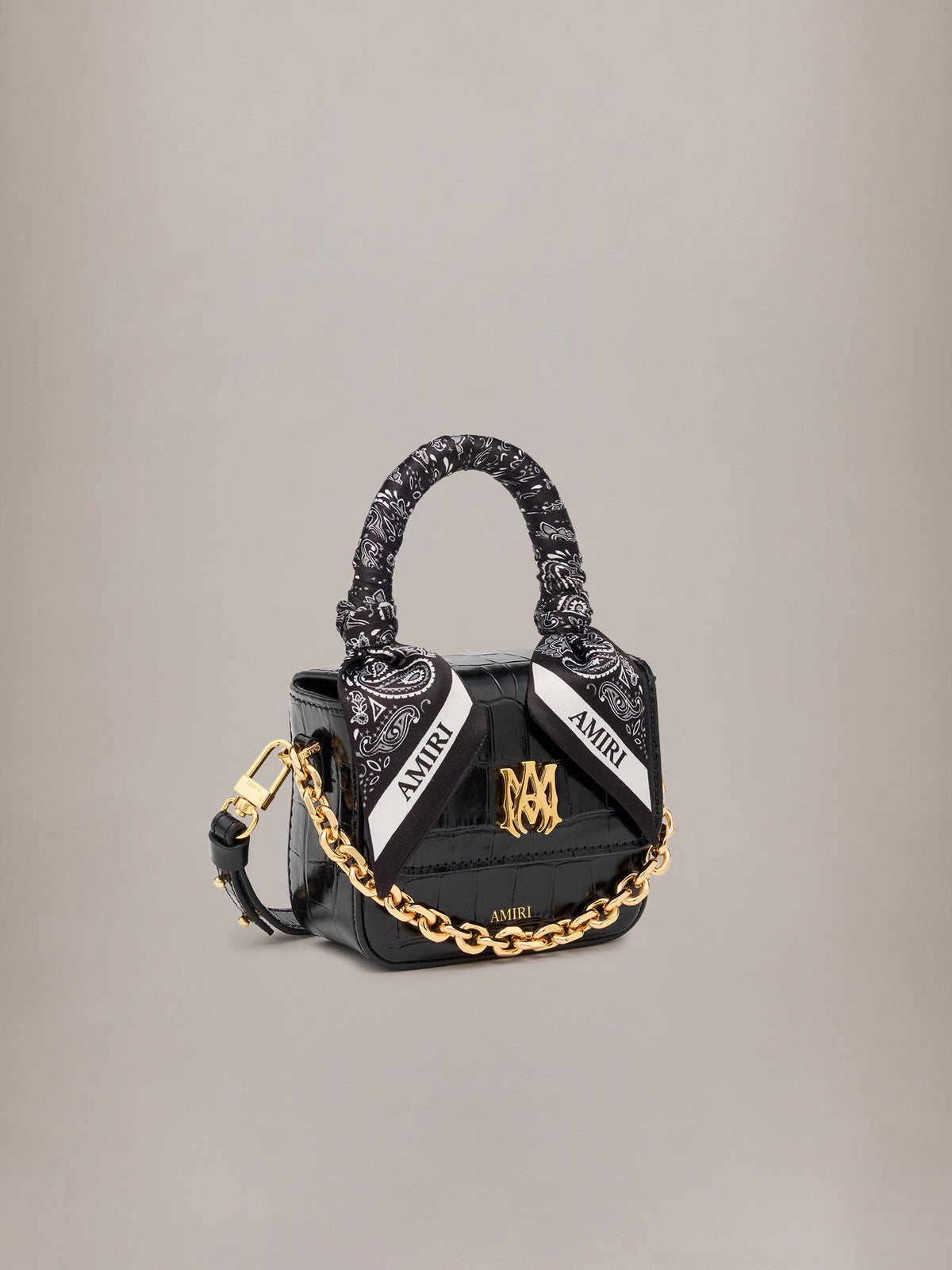 WOMEN - WOMEN'S CROC EMOSSED NANO MA BAG - BLACK