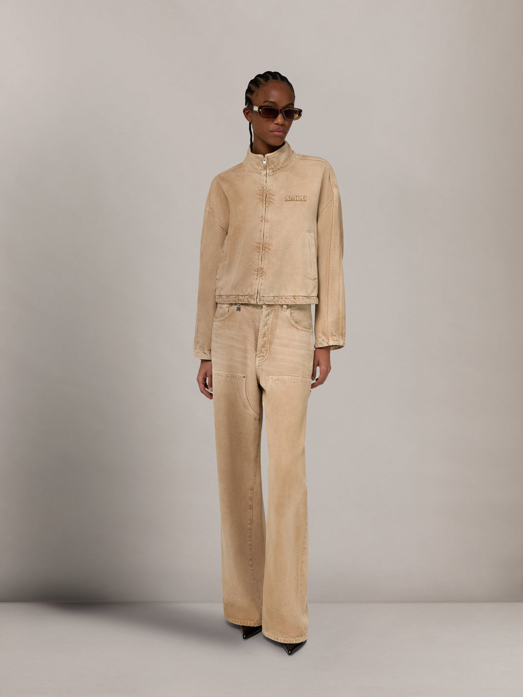 WOMEN - WOMEN'S DENIM TRACK JACKET - Sand